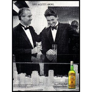 1989 Cutty Sark Scotch Whisky Vintage print Ad Tuxedos Formal Architecture Art